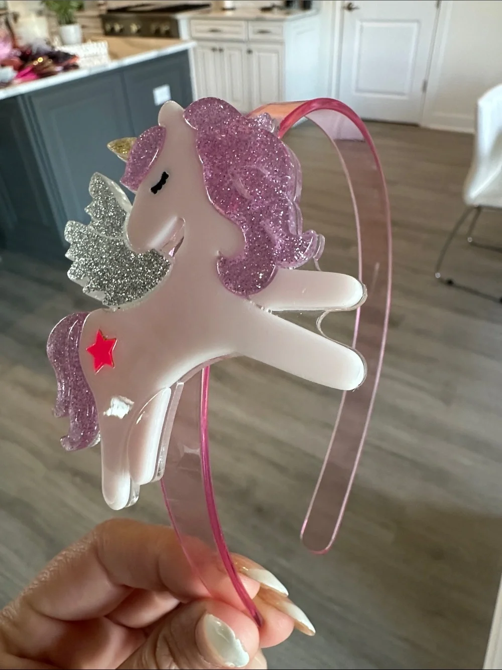 Glitter Pink Unicorn Headband for Kids
